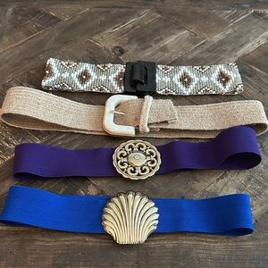 Set of Four Stylish Belts